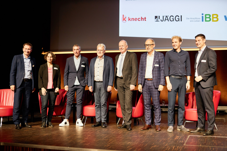 Eugen Pfiffner, CEO IBB Energie AG-Prof. Dr. Annalisa Manera, ETH/PSI-Dario Abbatiello-Claude Werder, VR-Präsi Samuel Werder AG-RR Stephan Attiger-Reto Brennwald-Michael Elsener-Benjamin Giezendanner, Präsident AGV, Nationalrat, Unternehmer