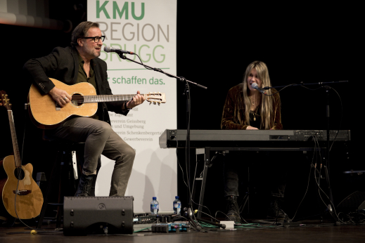 Das Brugger Duo Roberto und Nina Caruso